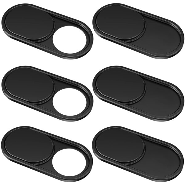 CloudValley Webcam Cover [6 Pack], 0.6mm Ultra-Thin, Metal Camera Cover Slider for MacBook Pro 13/15 inch, MacBook Air, Laptop, iPad, iMac, Desktop PC, iPhone, Black Protect...