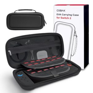CoBak Large Capacity Carrying Case for Nintendo Switch 2 ( 2025 ) , Ultra Slim Premium EVA Travel Pouch with 24 Game Cartridges, Screen Protective Cover, Accessories Storage...