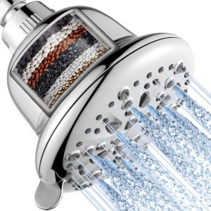 Cobbe Filtered Shower Head, 7 Spray Modes, 16 Stage Filter for Hard Water, Chrome Finish