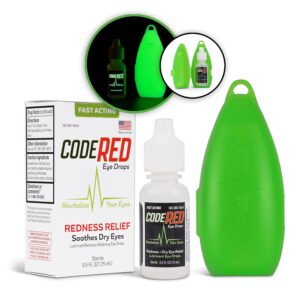 Code Red Eye Drops for Red Eyes with Soothing Redness Relief and Cool Dry Eye Relief - Eye Drops W/Pod - Revitalize Your Eyes with Lubricating Dry Eye Drops - Relieve Redness...