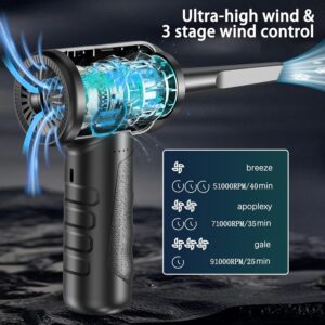 Compressed air Duster, Electric air Duster，Keyboard Cleaner for Office - no Canned air Duster - Reusable - Good Replacement for Compressed Air Can - Cordless Air Duster 7500mAh...