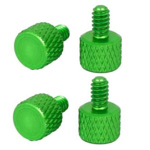 Computer Graphics Card Flat Head Knurled Thumb Screws Green 6#-32 4pcs