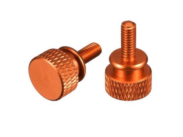 Computer PC Case Shoulder Type Knurled Thumb Screw Orange M4x10mm 10pcs Computer PC Case Shoulder Type Knurled Thumb Screw Orange M4x10mm 10pcs