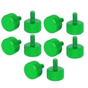 Computer PC Graphics Card Aluminum Alloy Knurled Thumb Screws Green M3x6mm 10pcs