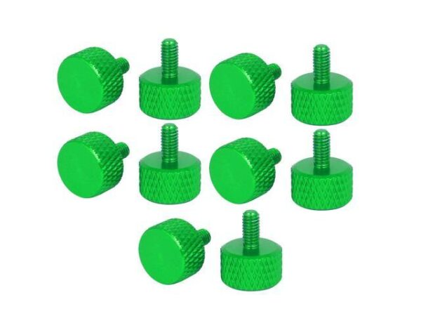 Computer PC Graphics Card Aluminum Alloy Knurled Thumb Screws Green M3x6mm 10pcs Computer PC Graphics Card Aluminum Alloy Knurled Thumb Screws Green M3x6mm 10pcs