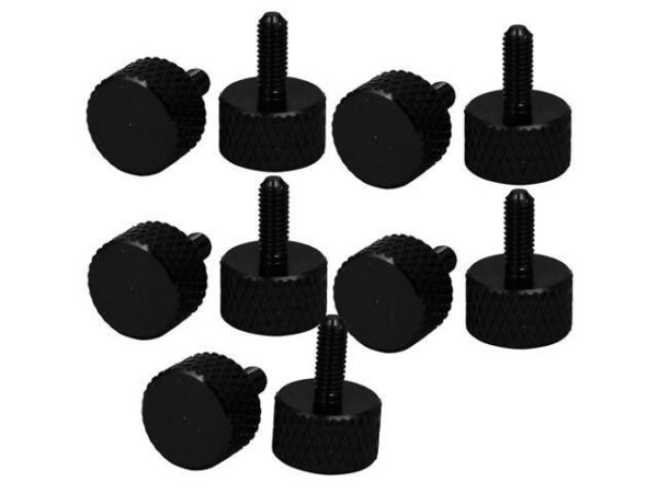 Computer PC Graphics Card Fully Threaded Knurled Thumb Screws Black M3x8mm 10pcs Computer PC Graphics Card Fully Threaded Knurled Thumb Screws Black M3x8mm 10pcs