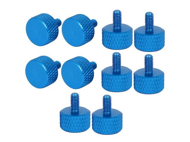 Computer PC Graphics Card Knurled Thumb Screws Sky Blue M3x6mm 10pcs