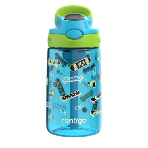 Contigo Kids Water Bottle with Redesigned AUTOSPOUT Straw, Blue, 14 oz