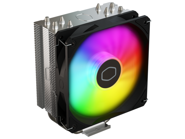 Cooler Master Hyper 212 Spectrum V3 CPU Air Cooler, ARGB Sync, 120mm PWM Fan, 4 Copper Direct Contact Heat Pipes, 152mm Tall, Brackets AMD Ryzen