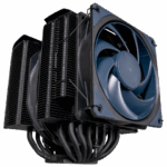 Cooler Master MasterAir MA824 Stealth Dual Tower CPU Air Cooler, 8 Heat Pipes, Dual Mobius 120mm | 135mm Fans, Nickel-Plated Copper Base, AMD Ryzen