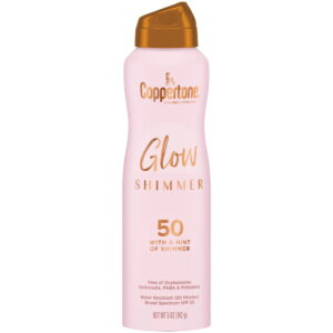 Coppertone Glow with Shimmer Spray Sunscreen, SPF 50 Sunscreen, 5 oz