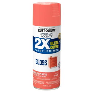 Coral, Rust-Oleum American Accents 2X Ultra Cover Gloss Spray Paint- 12 oz, 6 Pack