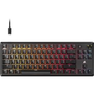 CORSAIR K70 CORE TKL RGB Mechanical Gaming Keyboard - CORSAIR MLX Red v2 Linear Switches - Sound Dampening - Rotary Dial - Aluminum Top Plate - Onboard Storage - Newegg.com