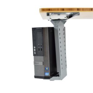 CPU2 under desk steel cpu holder swivels 360 slides in and out pc tower mount cage holder ergonomic standing desk accessory desk organization de
