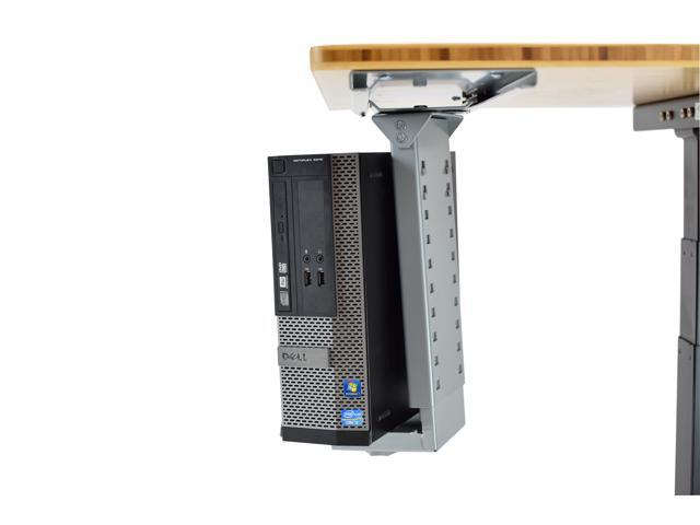 CPU2 under desk steel cpu holder swivels 360 slides in and out pc tower mount cage holder ergonomic standing desk accessory desk organization de