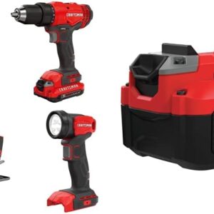 CRAFTSMAN V20 MAX Power Tool Combo Kit, 4-Tool Cordless Power Tool Set (CMCK401D2) & (1) V20 Lithium Ion Battery, 4.0-Amp Hour (CMCB204)