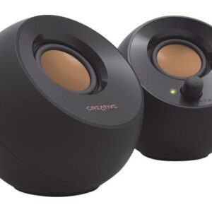 Creative Pebble V2 USB-Powered Desktop Speakers with Far-Field Drivers and Passive Radiators for Pcs and Laptops (Black)