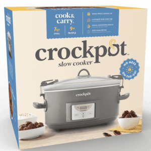 Crock-Pot® Programmable 7-Quart Cook and Carry Slow Cooker, Grey