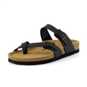 Cushionaire Women's Luna Cork Footbed Sandals with +Comfort, Wide Widths Available