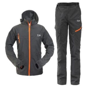 Daiwa Men Fishing Clothes Coat Pants Summer Outdoors Sports Man Uv Light Ultrathin Breathable Clothing Set Free Gift