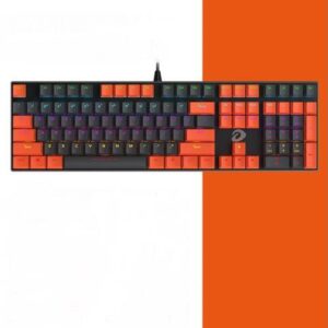 Dare-u EK815 N-key Rollover 108 Keys Ergonomic Design,Cool Exterior USB Wired Blue Mechanical Gaming Keyboard For Office And Game, Alloy Panel,