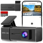 Dash Cam WiFi 2.5K Dashcam, E-YEEGER Front Dash Camera for Cars, Mini Dashcams with App, Night Vision, G-Sensor, Loop Recording, 24H Parking Mode, Free 32G SD Card, Support...