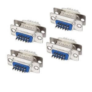 DB15 15-Pin 3-Row Male to Female Plug Computer VGA Cable Connector Adapter 8 Pcs