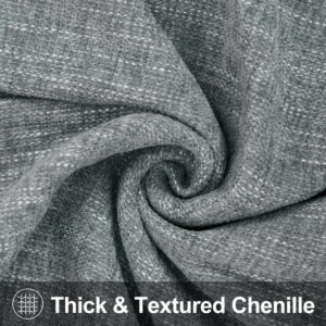 decorUhome 18x18 Decorative Throw Pillow Covers Set of 2 Chenille Couch Pillow Covers for Sofa Living Room Grey