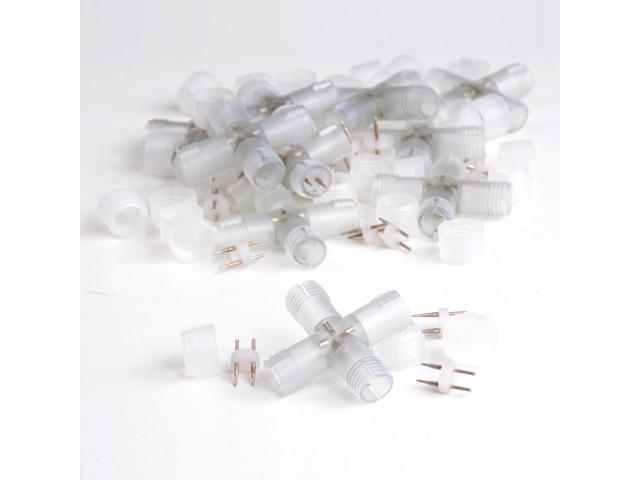DELight? 10pcs 1/2" X Type PVC Splice Connectors 2 Wire Accessories for LED Rope Light