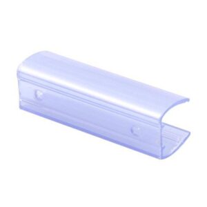 DELight 2" Plastic U Channel System 100PCS Clear PVC Universal LED Track Mounting Holder for 9/16" Neon Flex Strip Light