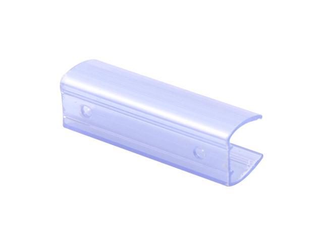 DELight 2" Plastic U Channel System 100PCS Clear PVC Universal LED Track Mounting Holder for 9/16" Neon Flex Strip Light
