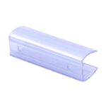 DELight 2" Plastic U Channel System 100PCS Clear PVC Universal LED Track Mounting Holder for 9/16" Neon Flex Strip Light