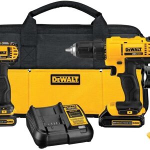 DEWALT 20V MAX Cordless Drill Impact Driver and LED Work Light Portable, Power Tool Combo Kit 3 Tool, 2 Batteries and Charger Included (DCK340C2)