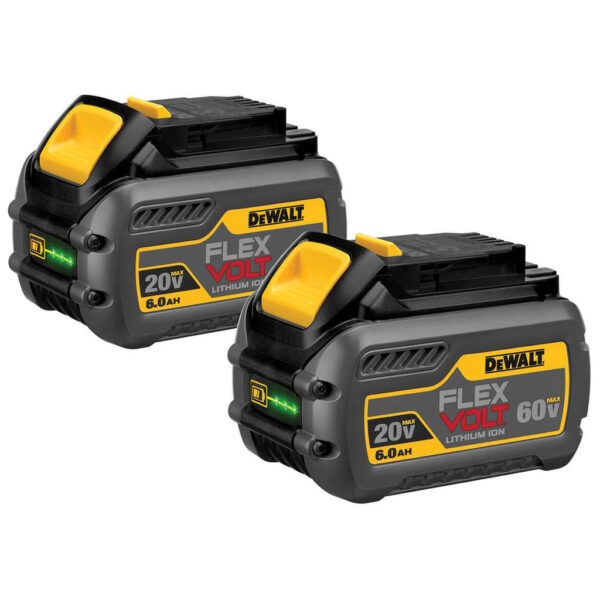 DeWALT DCB606-2 20V/60V FLEXVOLT 6.0Ah Battery Pack - 2pk DeWALT DCB606-2 20V/60V FLEXVOLT 6.0Ah Battery Pack - 2pk