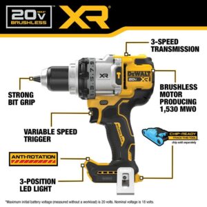DeWalt DCD1007B 20V MAX XR Hammer Drill - Bare Tool