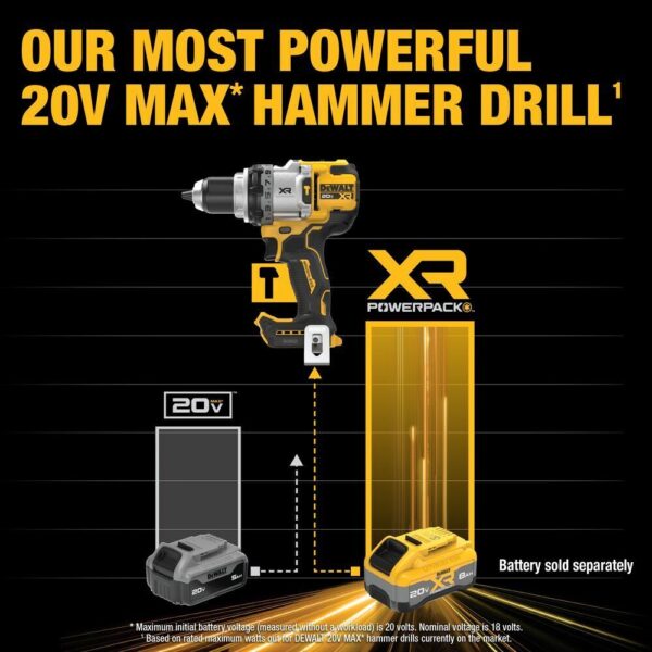 DeWalt DCD1007B 20V MAX XR Hammer Drill - Bare Tool