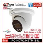 DH 4MP full color WizSense IP Camera IPC-HDW2449TM-S-IL 8MP IPC-HDW2849TM-S-IL Built-in Mic CCTV Surveillance Network Camera White 3.6mm Lens