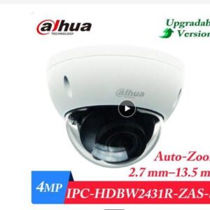 DH 4MP IPC-HDBW2431R-ZAS-S2 2.7mm13.5mm PoE 5xZoom Starlight IVS IK10 IP Security Camera Black