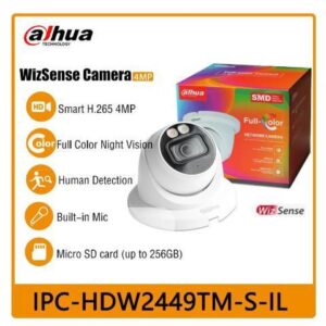DH 4MP IPC-HDW2449TM-S-IL & 8MP IPC-HDW2449TM-S-IL Smart Dual Light Bullet WizSense Network Camera built in micro full color White 3.6mm Lens
