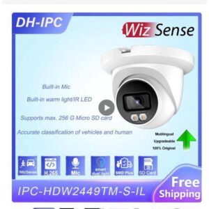 DH 4MP IPC-HDW2449TM-S-IL Smart Dual Light Fixed-focal Eyeball WizSense IP CCTV Network Camera White 3.6mm Lens