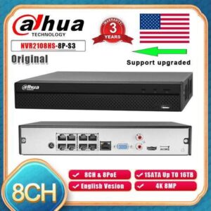 DH 8CH 8PoE 1SATA 4K 8MP Lite Network Video Recorder NVR2108HS-8P-S3 H.265