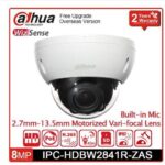 DH IPC-HDBW2841R-ZAS Motorized Vari-focal 8MP Dome IP Camera Outdoor SD Card Slot IP67 IK10 Replace IPC-HDBW2831R-ZAS-S2 Black