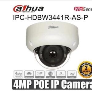 DH IPC-HDBW3441R-AS-P 4MP Wide Angle Fixed Dome WizSens Network Camera Built-in MIC EPTZ IK10 IP Camera