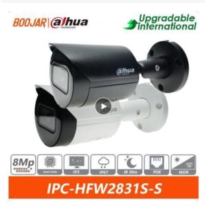 DH IPC-HFW2831S-S-S2 8MP 4K Mini Bullet IP Camera Smart Detection Home Security Protection Starlight HD SD Card PoE Black 3.6mm Lens