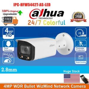 DH IPC-HFW5442T-AS-LED 4MP WDR H.265+ 6mm Fixed Bullet WizMind Network Camera