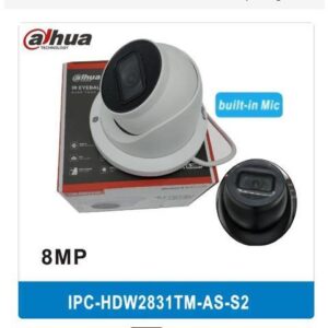 DH OEM 8MP Camera 4K IP Camera IPC-HDW2831TM-AS-S2 PoE IR Build-in Mic SD Card Slot CCTV Security White 3.6mm Lens