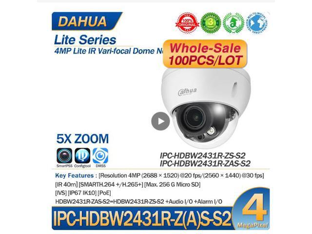 DH Vandal-proof IPC-HDBW2431R-ZAS-S2 2.7mm13.5mm MIC ALARM 4MP VARIFOCAL IP IR Camera Black