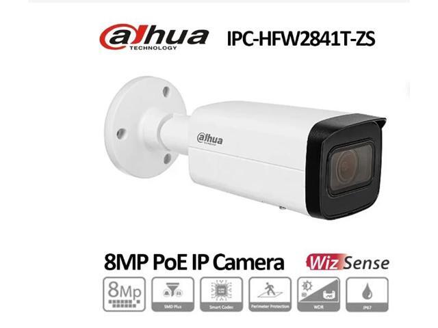 DH WizSense 8MP IP Camera 4K 2.7mm-13.5mm Vari-focal Built in IR Led Waterproof Security Protection Camera IPC-HFW2841T-ZS
