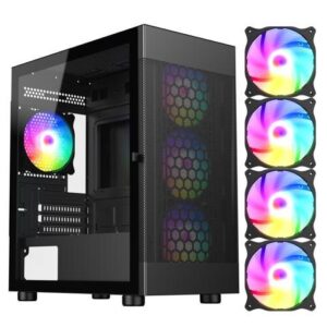 DIYPC ARGB-G5-BK Black Cases (Computer Cases - ATX Form)