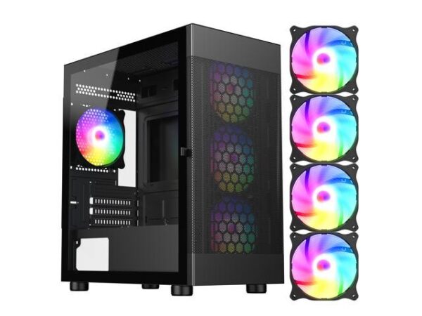 DIYPC ARGB-G5-BK Black Cases (Computer Cases - ATX Form) DIYPC ARGB-G5-BK Black Cases (Computer Cases - ATX Form)
